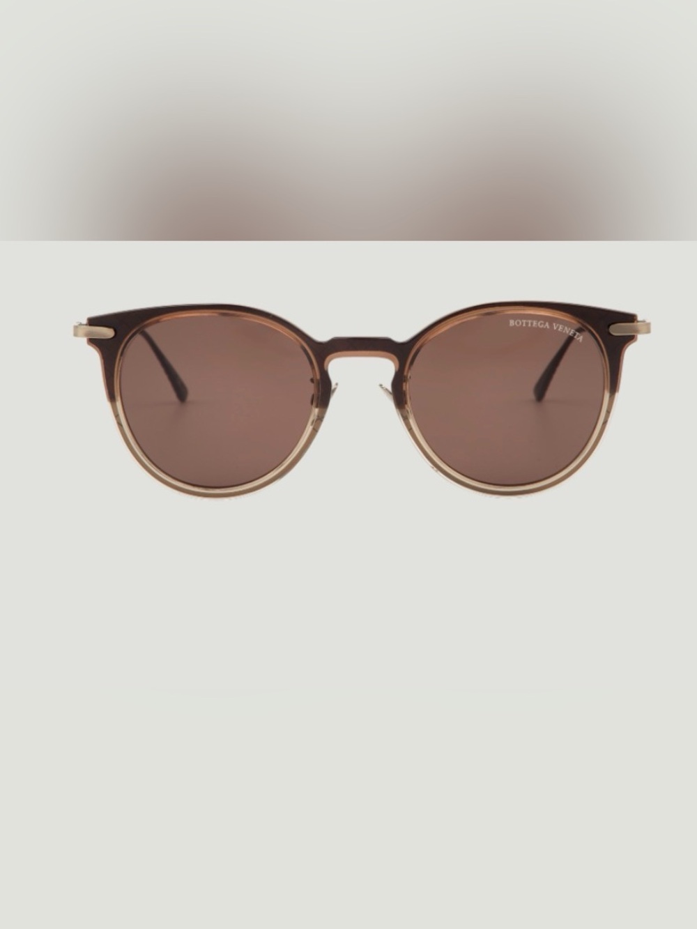 Bottega Veneta Brown Gradient Round Sunglasses